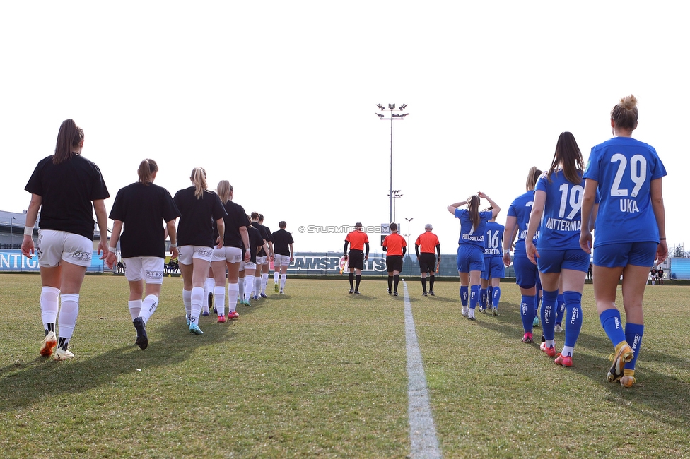 Sturm Graz - Neulengbach
OEFB Frauen Cup, SK Sturm Graz - USV Neulengbach, Trainingszentrum Messendorf Graz, 12.03.2023. 

Foto zeigt die Mannschaft der Sturm Damen
