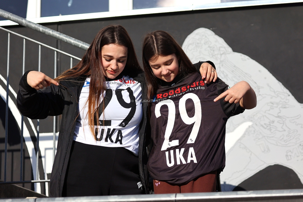 Sturm Graz - Neulengbach
OEFB Frauen Cup, SK Sturm Graz - USV Neulengbach, Trainingszentrum Messendorf Graz, 12.03.2023. 

Foto zeigt Fans von Sturm
