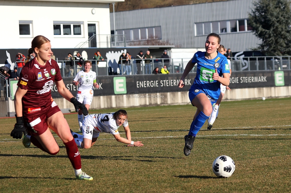 Sturm Graz - Neulengbach
OEFB Frauen Cup, SK Sturm Graz - USV Neulengbach, Trainingszentrum Messendorf Graz, 12.03.2023. 

Foto zeigt Anna Maria Wirnsberger (Sturm Damen)
