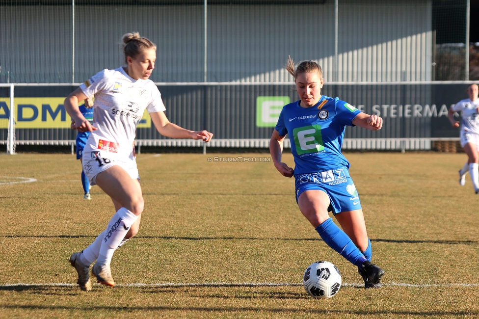 Sturm Graz - Neulengbach
OEFB Frauen Cup, SK Sturm Graz - USV Neulengbach, Trainingszentrum Messendorf Graz, 12.03.2023. 

Foto zeigt Anna Maria Wirnsberger (Sturm Damen)
