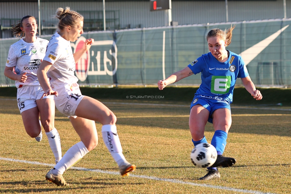 Sturm Graz - Neulengbach
OEFB Frauen Cup, SK Sturm Graz - USV Neulengbach, Trainingszentrum Messendorf Graz, 12.03.2023. 

Foto zeigt Anna Maria Wirnsberger (Sturm Damen)
