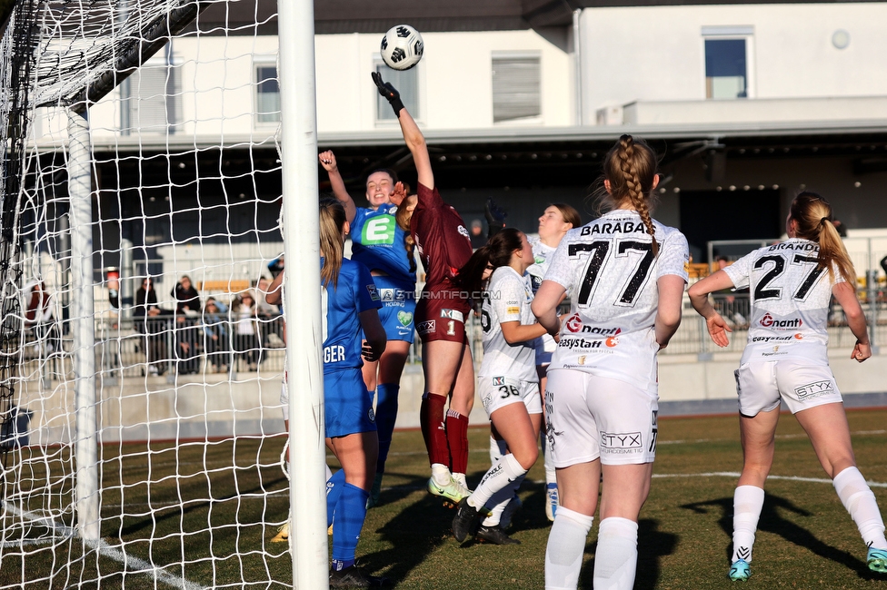 Sturm Graz - Neulengbach
OEFB Frauen Cup, SK Sturm Graz - USV Neulengbach, Trainingszentrum Messendorf Graz, 12.03.2023. 

Foto zeigt Merle Kirschstein (Sturm Damen)
