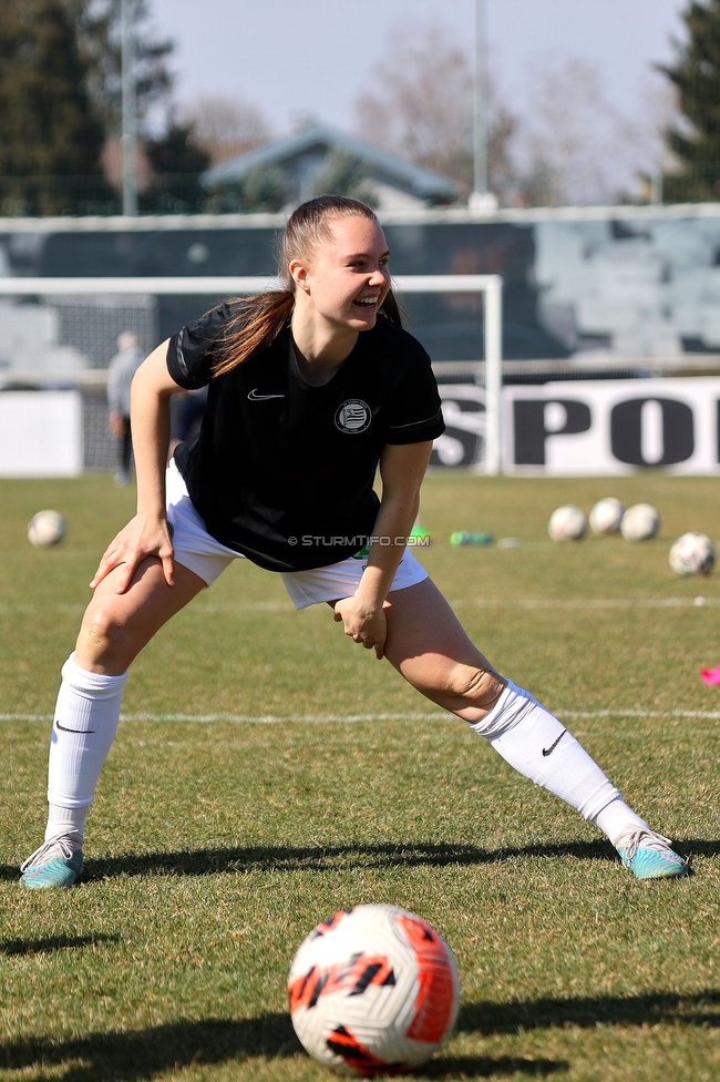 Sturm Damen - Kleinmuenchen BW Linz
OEFB Frauen Bundesliga, 10. Runde, SK Sturm Graz Damen - SPG UNION Kleinmuenchen Blau-Weiss Linz, Trainingszentrum Messendorf, 18.03.2023. 

Foto zeigt Lilli Purtscheller (Sturm Damen)
