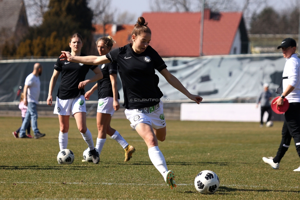 Sturm Damen - Kleinmuenchen BW Linz
OEFB Frauen Bundesliga, 10. Runde, SK Sturm Graz Damen - SPG UNION Kleinmuenchen Blau-Weiss Linz, Trainingszentrum Messendorf, 18.03.2023. 

Foto zeigt Michela Croatto (Sturm Damen)
