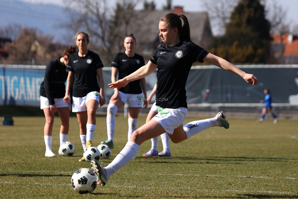 Sturm Damen - Kleinmuenchen BW Linz
OEFB Frauen Bundesliga, 10. Runde, SK Sturm Graz Damen - SPG UNION Kleinmuenchen Blau-Weiss Linz, Trainingszentrum Messendorf, 18.03.2023. 

Foto zeigt Lilli Purtscheller (Sturm Damen)
