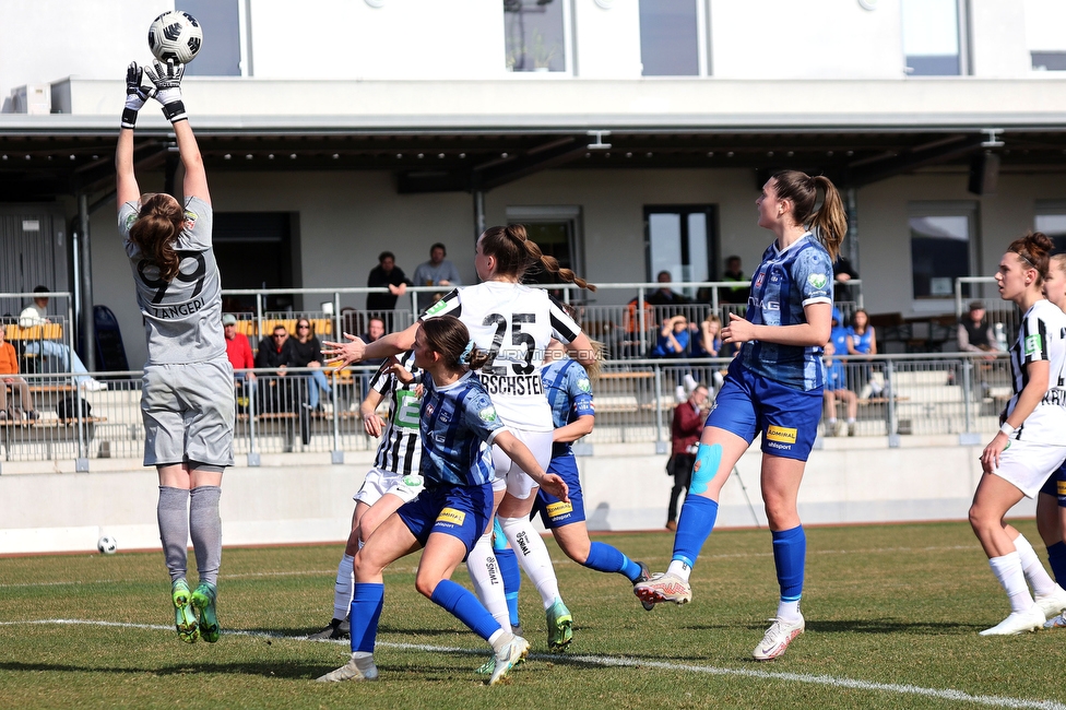 Sturm Damen - Kleinmuenchen BW Linz
OEFB Frauen Bundesliga, 10. Runde, SK Sturm Graz Damen - SPG UNION Kleinmuenchen Blau-Weiss Linz, Trainingszentrum Messendorf, 18.03.2023. 

Foto zeigt Merle Kirschstein (Sturm Damen)
