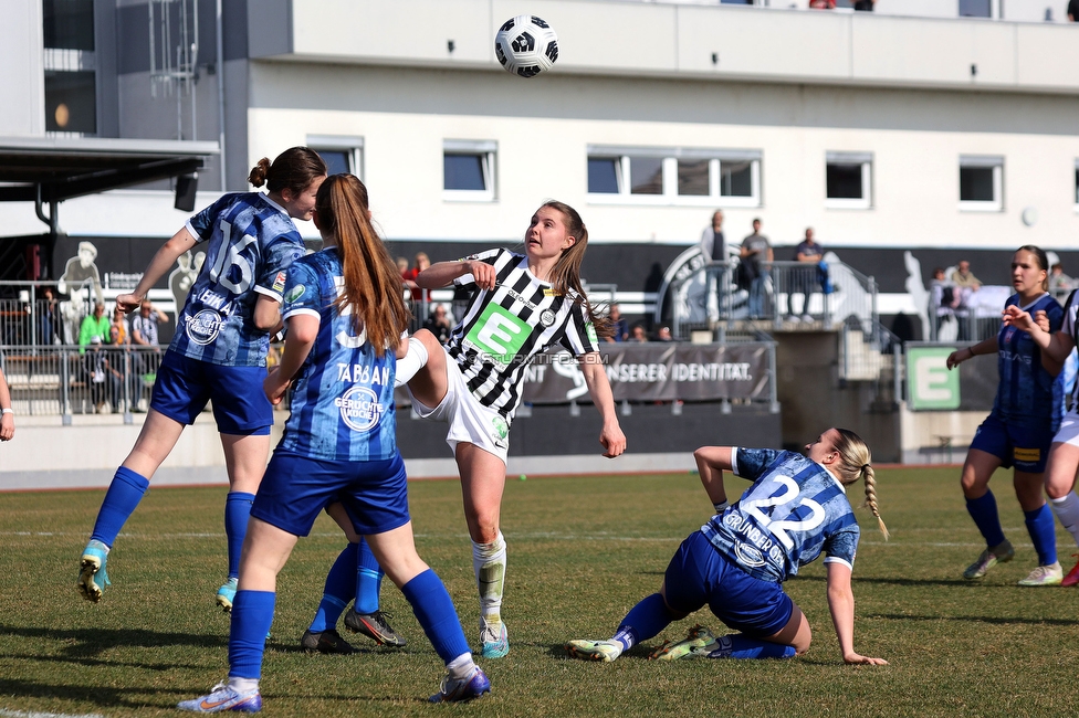 Sturm Damen - Kleinmuenchen BW Linz
OEFB Frauen Bundesliga, 10. Runde, SK Sturm Graz Damen - SPG UNION Kleinmuenchen Blau-Weiss Linz, Trainingszentrum Messendorf, 18.03.2023. 

Foto zeigt Lilli Purtscheller (Sturm Damen)
