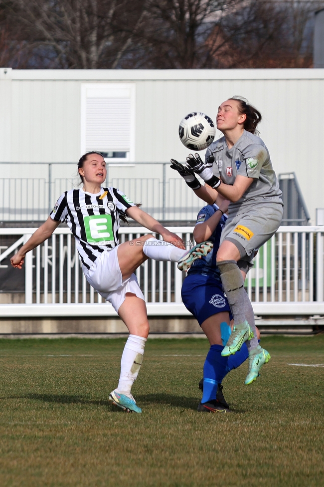 Sturm Damen - Kleinmuenchen BW Linz
OEFB Frauen Bundesliga, 10. Runde, SK Sturm Graz Damen - SPG UNION Kleinmuenchen Blau-Weiss Linz, Trainingszentrum Messendorf, 18.03.2023. 

Foto zeigt Lilli Purtscheller (Sturm Damen)
