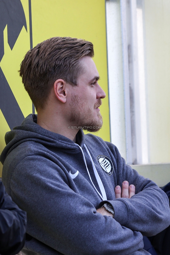 Sturm Damen - Kleinmuenchen BW Linz
OEFB Frauen Bundesliga, 10. Runde, SK Sturm Graz Damen - SPG UNION Kleinmuenchen Blau-Weiss Linz, Trainingszentrum Messendorf, 18.03.2023. 

Foto zeigt Michael Erlitz (Betreuer Sturm Damen)
