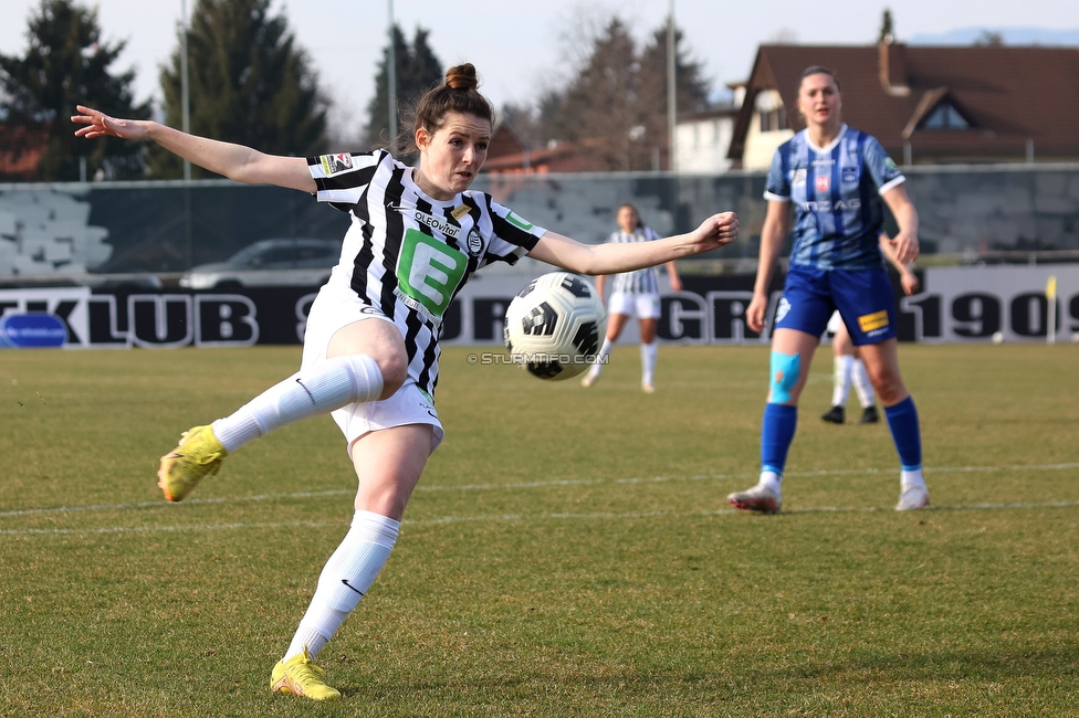 Sturm Damen - Kleinmuenchen BW Linz
OEFB Frauen Bundesliga, 10. Runde, SK Sturm Graz Damen - SPG UNION Kleinmuenchen Blau-Weiss Linz, Trainingszentrum Messendorf, 18.03.2023. 

Foto zeigt Gina Steiner (Sturm Damen)
