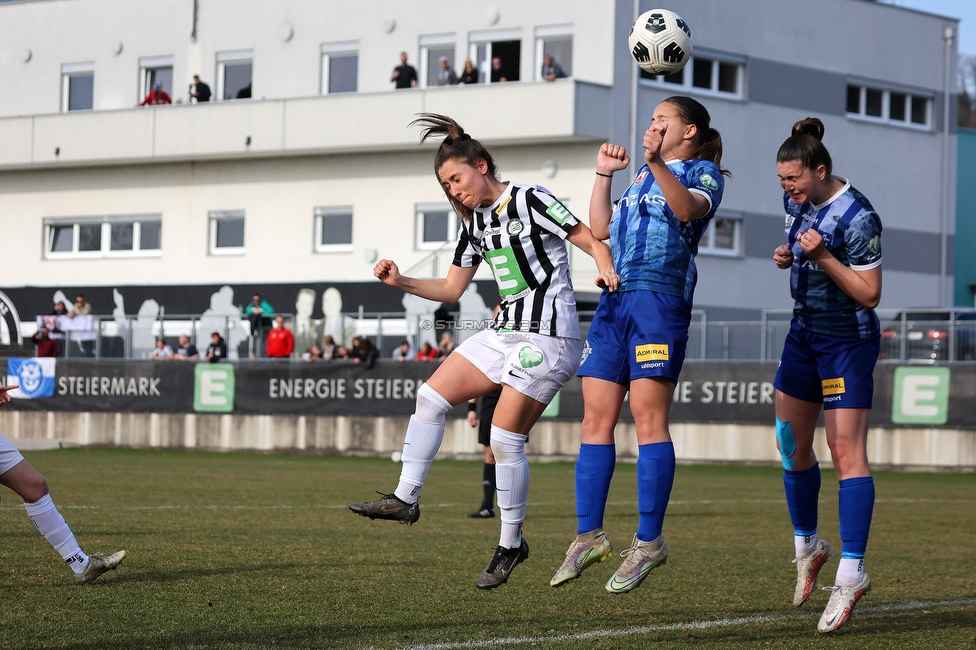 Sturm Damen - Kleinmuenchen BW Linz
OEFB Frauen Bundesliga, 10. Runde, SK Sturm Graz Damen - SPG UNION Kleinmuenchen Blau-Weiss Linz, Trainingszentrum Messendorf, 18.03.2023. 

Foto zeigt Stefanie Grossgasteiger (Sturm Damen)
