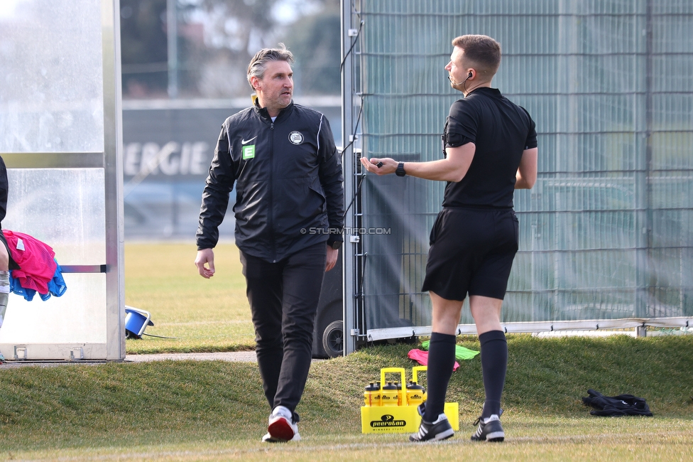 Sturm Damen - Kleinmuenchen BW Linz
OEFB Frauen Bundesliga, 10. Runde, SK Sturm Graz Damen - SPG UNION Kleinmuenchen Blau-Weiss Linz, Trainingszentrum Messendorf, 18.03.2023. 

Foto zeigt Christian Lang (Cheftrainer Sturm Damen)
