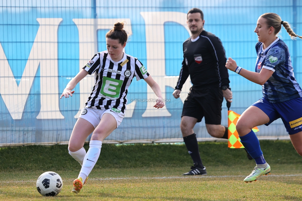 Sturm Damen - Kleinmuenchen BW Linz
OEFB Frauen Bundesliga, 10. Runde, SK Sturm Graz Damen - SPG UNION Kleinmuenchen Blau-Weiss Linz, Trainingszentrum Messendorf, 18.03.2023. 

Foto zeigt Gina Steiner (Sturm Damen)
