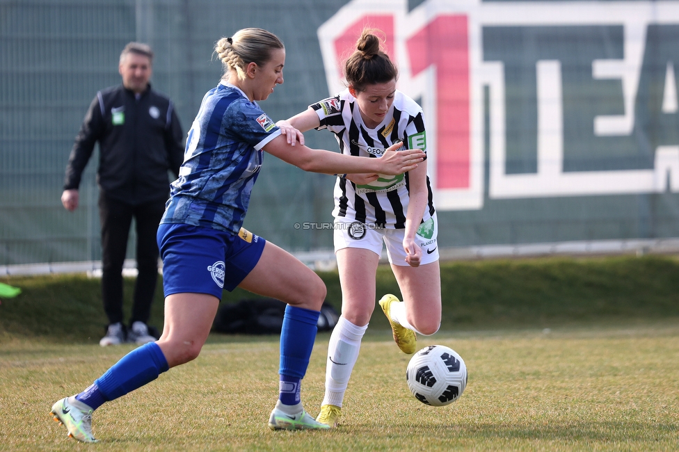 Sturm Damen - Kleinmuenchen BW Linz
OEFB Frauen Bundesliga, 10. Runde, SK Sturm Graz Damen - SPG UNION Kleinmuenchen Blau-Weiss Linz, Trainingszentrum Messendorf, 18.03.2023. 

Foto zeigt Gina Steiner (Sturm Damen)
