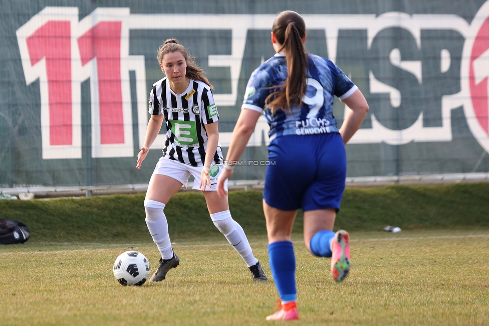 Sturm Damen - Kleinmuenchen BW Linz
OEFB Frauen Bundesliga, 10. Runde, SK Sturm Graz Damen - SPG UNION Kleinmuenchen Blau-Weiss Linz, Trainingszentrum Messendorf, 18.03.2023. 

Foto zeigt Stefanie Grossgasteiger (Sturm Damen)
