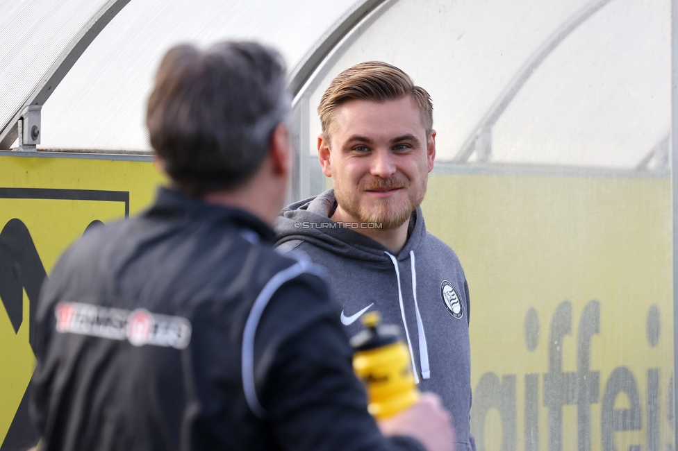 Sturm Damen - Kleinmuenchen BW Linz
OEFB Frauen Bundesliga, 10. Runde, SK Sturm Graz Damen - SPG UNION Kleinmuenchen Blau-Weiss Linz, Trainingszentrum Messendorf, 18.03.2023. 

Foto zeigt Michael Erlitz (Betreuer Sturm Damen)
