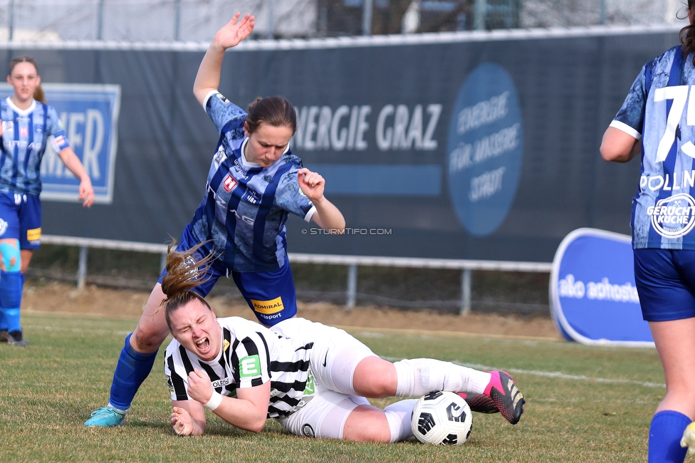 Sturm Damen - Kleinmuenchen BW Linz
OEFB Frauen Bundesliga, 10. Runde, SK Sturm Graz Damen - SPG UNION Kleinmuenchen Blau-Weiss Linz, Trainingszentrum Messendorf, 18.03.2023. 

Foto zeigt Julia Matuschewski (Sturm Damen)
