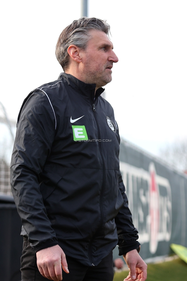 Sturm Damen - Kleinmuenchen BW Linz
OEFB Frauen Bundesliga, 10. Runde, SK Sturm Graz Damen - SPG UNION Kleinmuenchen Blau-Weiss Linz, Trainingszentrum Messendorf, 18.03.2023. 

Foto zeigt Christian Lang (Cheftrainer Sturm Damen)
