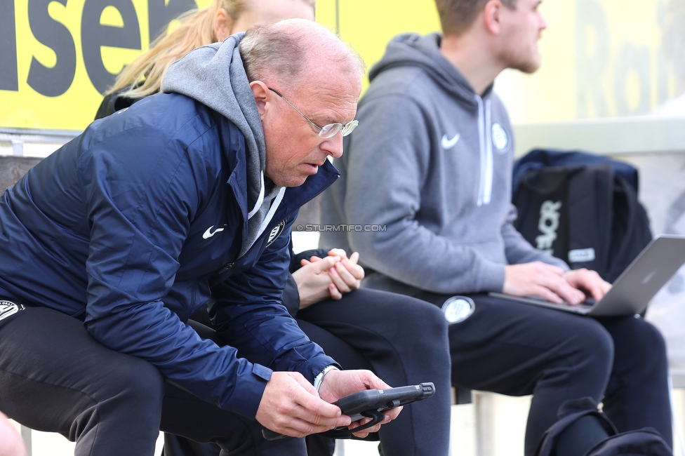 Sturm Damen - Kleinmuenchen BW Linz
OEFB Frauen Bundesliga, 10. Runde, SK Sturm Graz Damen - SPG UNION Kleinmuenchen Blau-Weiss Linz, Trainingszentrum Messendorf, 18.03.2023. 

Foto zeigt Christian Roehrling (Konditionstrainer Sturm Damen)
