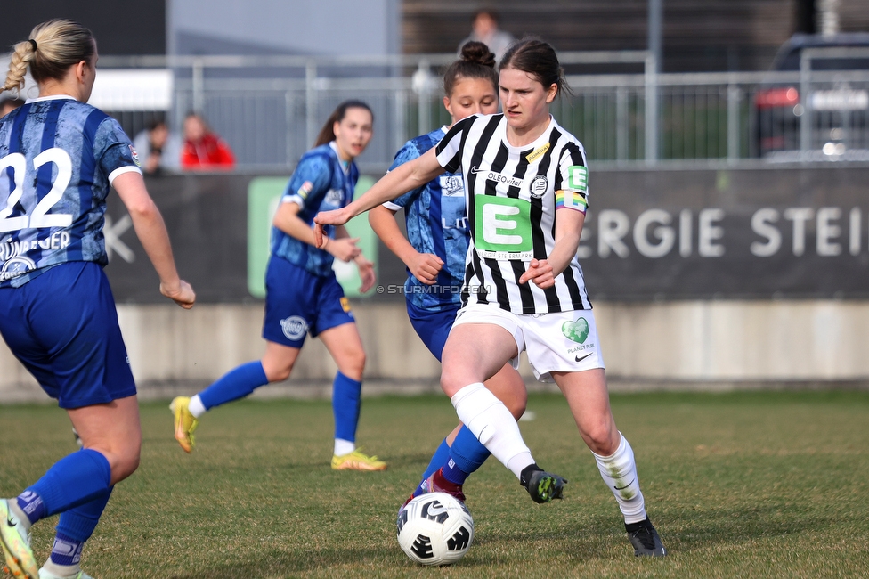 Sturm Damen - Kleinmuenchen BW Linz
OEFB Frauen Bundesliga, 10. Runde, SK Sturm Graz Damen - SPG UNION Kleinmuenchen Blau-Weiss Linz, Trainingszentrum Messendorf, 18.03.2023. 

Foto zeigt Sophie Maierhofer (Sturm Damen)
