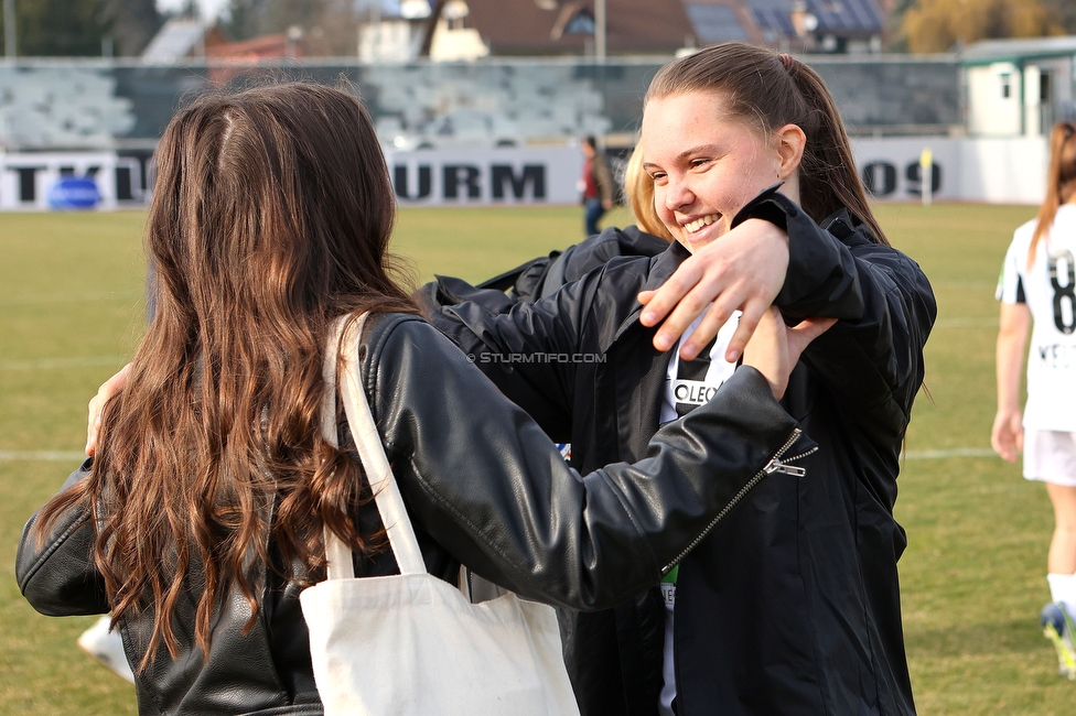 Sturm Damen - Kleinmuenchen BW Linz
OEFB Frauen Bundesliga, 10. Runde, SK Sturm Graz Damen - SPG UNION Kleinmuenchen Blau-Weiss Linz, Trainingszentrum Messendorf, 18.03.2023. 

Foto zeigt Lilli Purtscheller (Sturm Damen)
