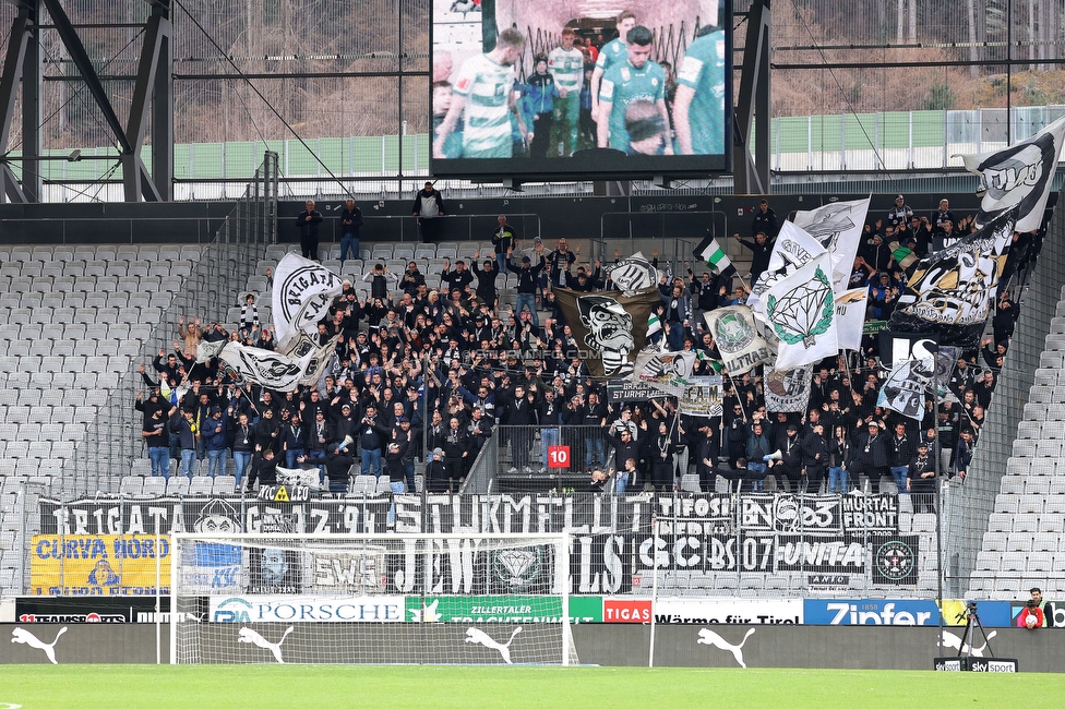 Tirol - Sturm Graz
Oesterreichische Fussball Bundesliga, 22. Runde, WSG Tirol - SK Sturm Graz, Tivoli Stadion Innsbruck, 19.03.2023. 

Foto zeigt Fans von Sturm
