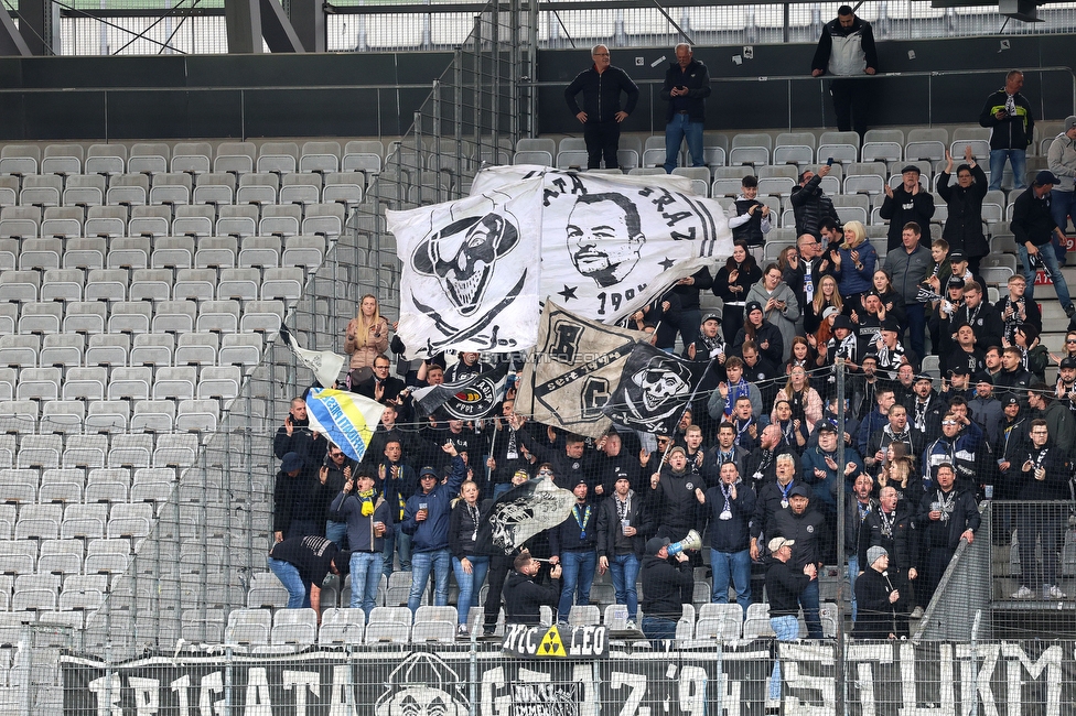 Tirol - Sturm Graz
Oesterreichische Fussball Bundesliga, 22. Runde, WSG Tirol - SK Sturm Graz, Tivoli Stadion Innsbruck, 19.03.2023. 

Foto zeigt Fans von Sturm
