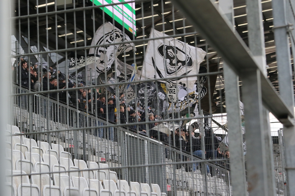 Tirol - Sturm Graz
Oesterreichische Fussball Bundesliga, 22. Runde, WSG Tirol - SK Sturm Graz, Tivoli Stadion Innsbruck, 19.03.2023. 

Foto zeigt Fans von Sturm
