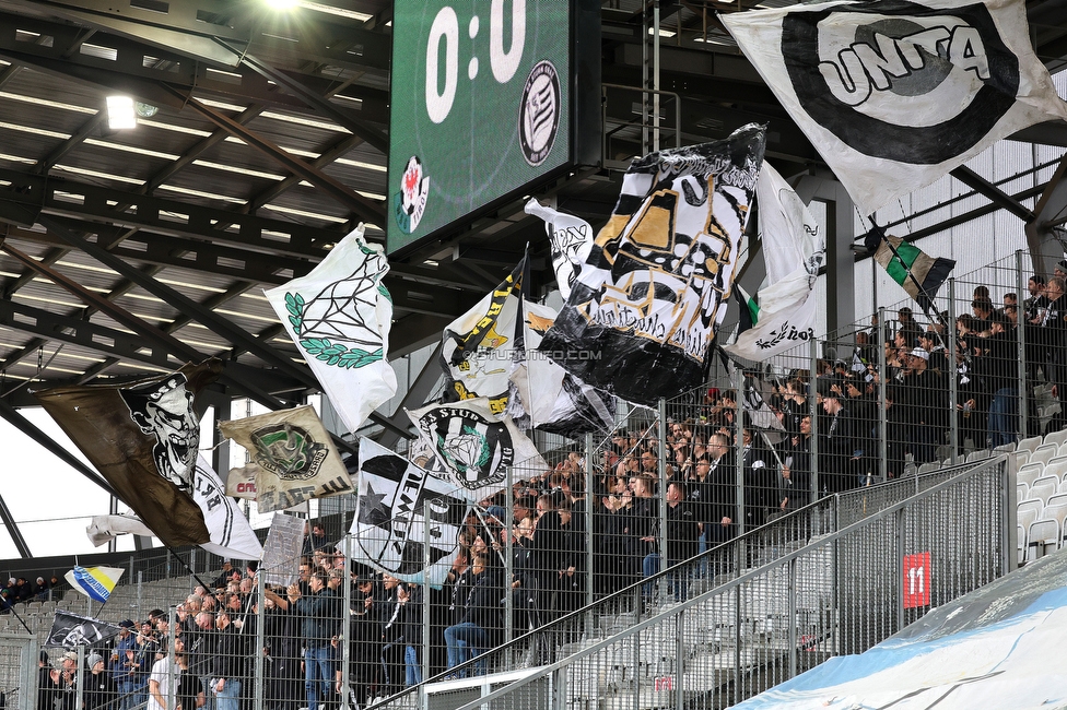 Tirol - Sturm Graz
Oesterreichische Fussball Bundesliga, 22. Runde, WSG Tirol - SK Sturm Graz, Tivoli Stadion Innsbruck, 19.03.2023. 

Foto zeigt Fans von Sturm
