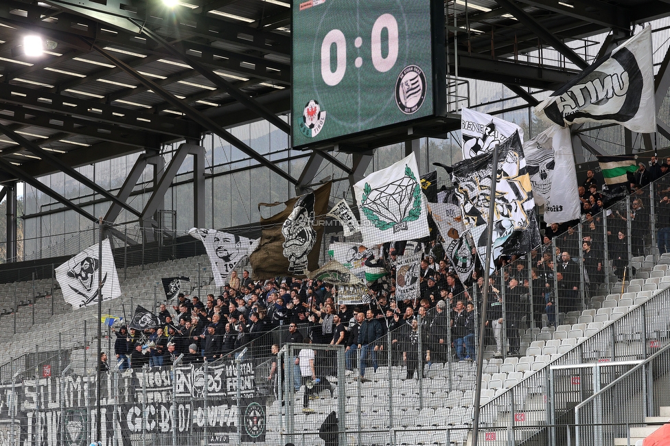 Tirol - Sturm Graz
Oesterreichische Fussball Bundesliga, 22. Runde, WSG Tirol - SK Sturm Graz, Tivoli Stadion Innsbruck, 19.03.2023. 

Foto zeigt Fans von Sturm
