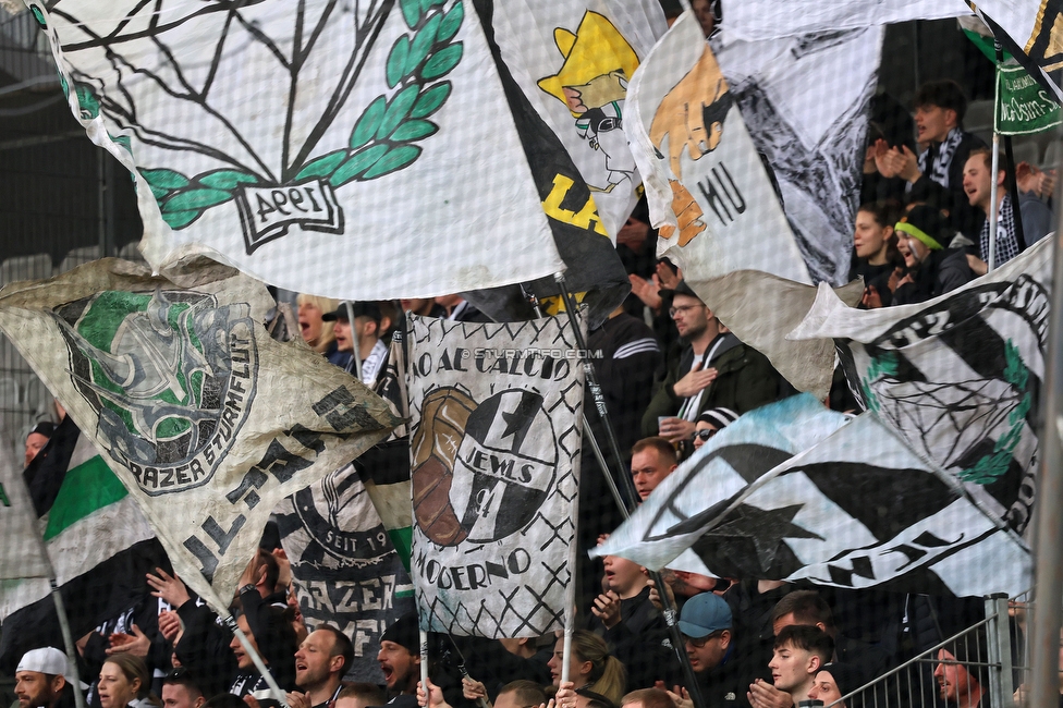 Tirol - Sturm Graz
Oesterreichische Fussball Bundesliga, 22. Runde, WSG Tirol - SK Sturm Graz, Tivoli Stadion Innsbruck, 19.03.2023. 

Foto zeigt Fans von Sturm
