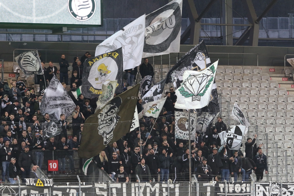 Tirol - Sturm Graz
Oesterreichische Fussball Bundesliga, 22. Runde, WSG Tirol - SK Sturm Graz, Tivoli Stadion Innsbruck, 19.03.2023. 

Foto zeigt Fans von Sturm
