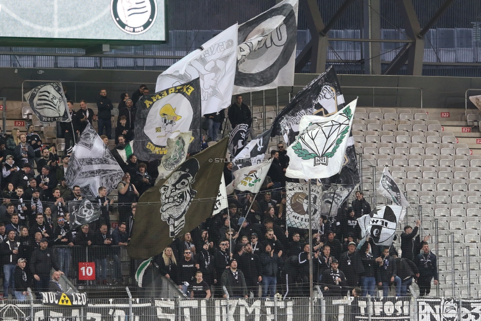 Tirol - Sturm Graz
Oesterreichische Fussball Bundesliga, 22. Runde, WSG Tirol - SK Sturm Graz, Tivoli Stadion Innsbruck, 19.03.2023. 

Foto zeigt Fans von Sturm
