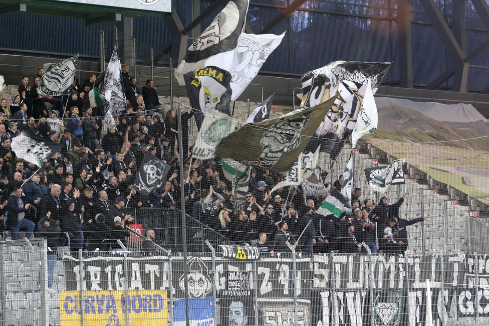 Tirol - Sturm Graz
Oesterreichische Fussball Bundesliga, 22. Runde, WSG Tirol - SK Sturm Graz, Tivoli Stadion Innsbruck, 19.03.2023. 

Foto zeigt Fans von Sturm
