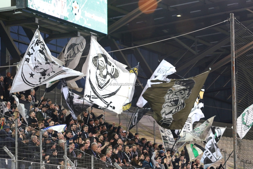 Tirol - Sturm Graz
Oesterreichische Fussball Bundesliga, 22. Runde, WSG Tirol - SK Sturm Graz, Tivoli Stadion Innsbruck, 19.03.2023. 

Foto zeigt Fans von Sturm
