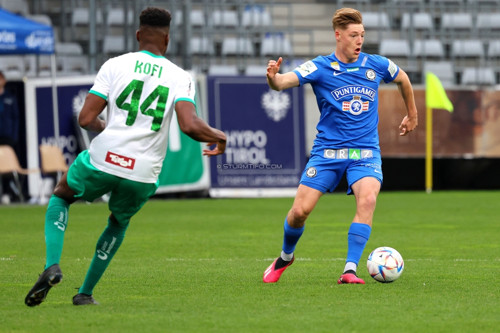 Tirol - Sturm Graz
Oesterreichische Fussball Bundesliga, 22. Runde, WSG Tirol - SK Sturm Graz, Tivoli Stadion Innsbruck, 19.03.2023. 

Foto zeigt Alexander Prass (Sturm)
