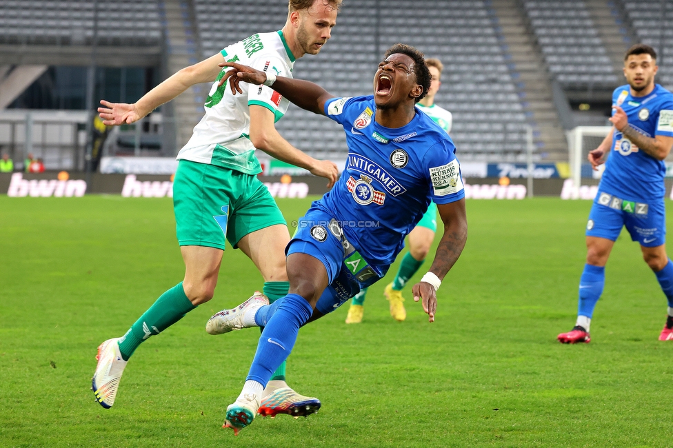 Tirol - Sturm Graz
Oesterreichische Fussball Bundesliga, 22. Runde, WSG Tirol - SK Sturm Graz, Tivoli Stadion Innsbruck, 19.03.2023. 

Foto zeigt Bryan Silva Teixeira Jr. (Sturm)
