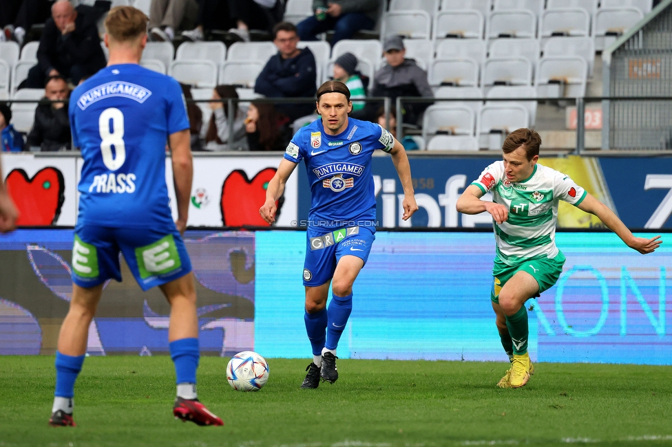 Tirol - Sturm Graz
Oesterreichische Fussball Bundesliga, 22. Runde, WSG Tirol - SK Sturm Graz, Tivoli Stadion Innsbruck, 19.03.2023. 

Foto zeigt Stefan Hierlaender (Sturm)
