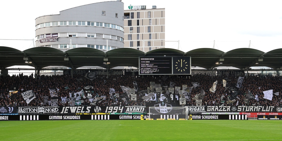 Sturm Graz - Rapid Wien
Oesterreichische Fussball Bundesliga, 23. Runde, SK Sturm Graz - SK Rapid Wien, Stadion Liebenau Graz, 02.04.2023. 

Foto zeigt Fans von Sturm
