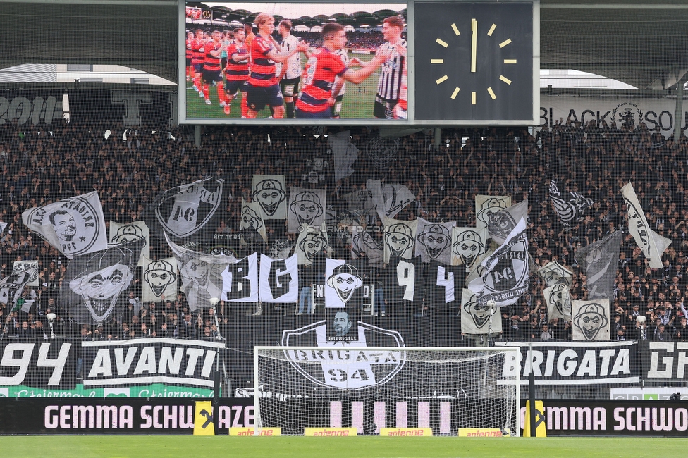 Sturm Graz - Rapid Wien
Oesterreichische Fussball Bundesliga, 23. Runde, SK Sturm Graz - SK Rapid Wien, Stadion Liebenau Graz, 02.04.2023. 

Foto zeigt Fans von Sturm
Schlüsselwörter: brigata