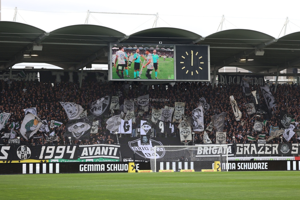 Sturm Graz - Rapid Wien
Oesterreichische Fussball Bundesliga, 23. Runde, SK Sturm Graz - SK Rapid Wien, Stadion Liebenau Graz, 02.04.2023. 

Foto zeigt Fans von Sturm
