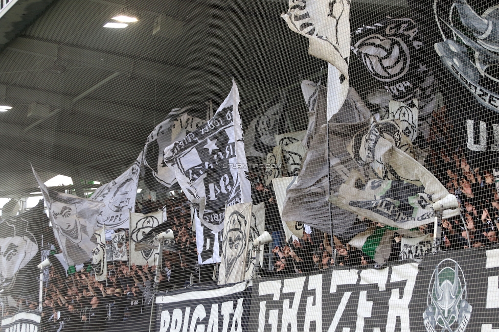 Sturm Graz - Rapid Wien
Oesterreichische Fussball Bundesliga, 23. Runde, SK Sturm Graz - SK Rapid Wien, Stadion Liebenau Graz, 02.04.2023. 

Foto zeigt Fans von Sturm
