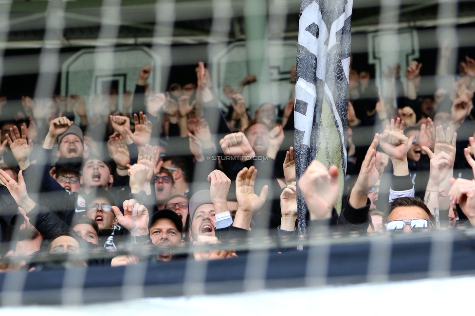 Sturm Graz - Rapid Wien
Oesterreichische Fussball Bundesliga, 23. Runde, SK Sturm Graz - SK Rapid Wien, Stadion Liebenau Graz, 02.04.2023. 

Foto zeigt Fans von Sturm
