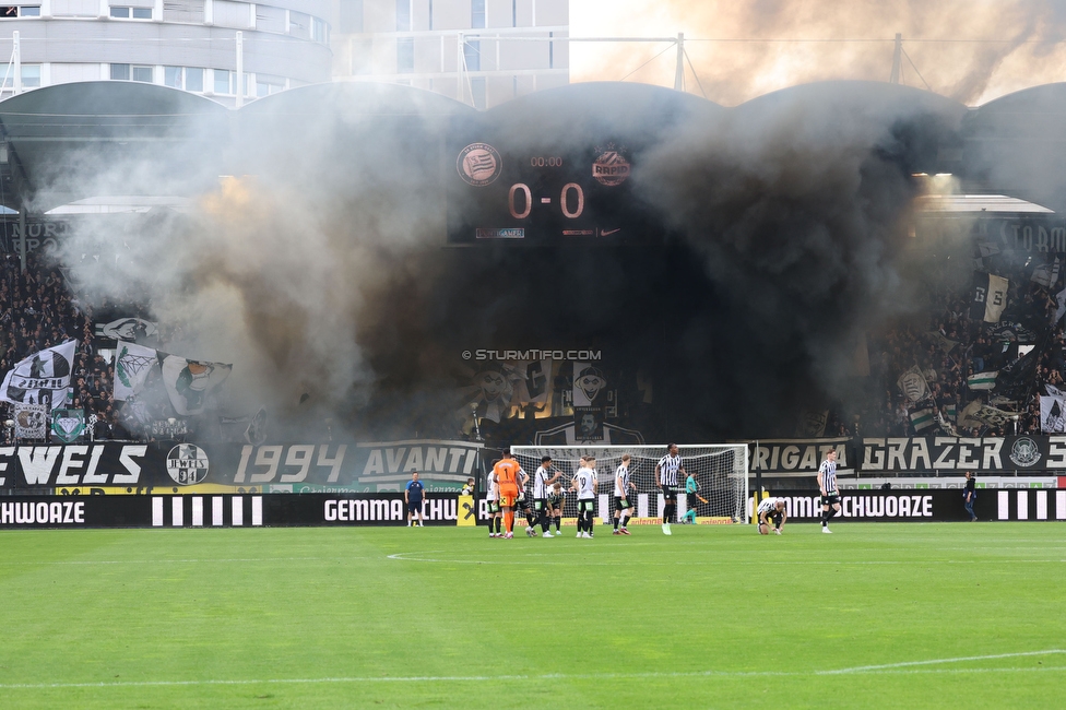 Sturm Graz - Rapid Wien
Oesterreichische Fussball Bundesliga, 23. Runde, SK Sturm Graz - SK Rapid Wien, Stadion Liebenau Graz, 02.04.2023. 

Foto zeigt Fans von Sturm
Schlüsselwörter: pyrotechnik