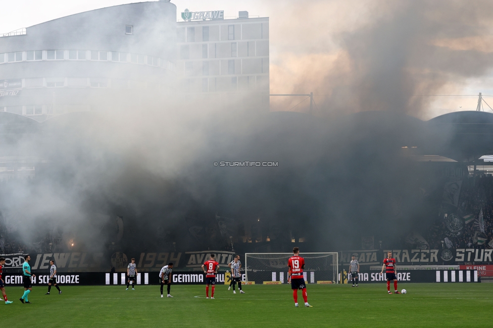 Sturm Graz - Rapid Wien
Oesterreichische Fussball Bundesliga, 23. Runde, SK Sturm Graz - SK Rapid Wien, Stadion Liebenau Graz, 02.04.2023. 

Foto zeigt Fans von Sturm
Schlüsselwörter: pyrotechnik