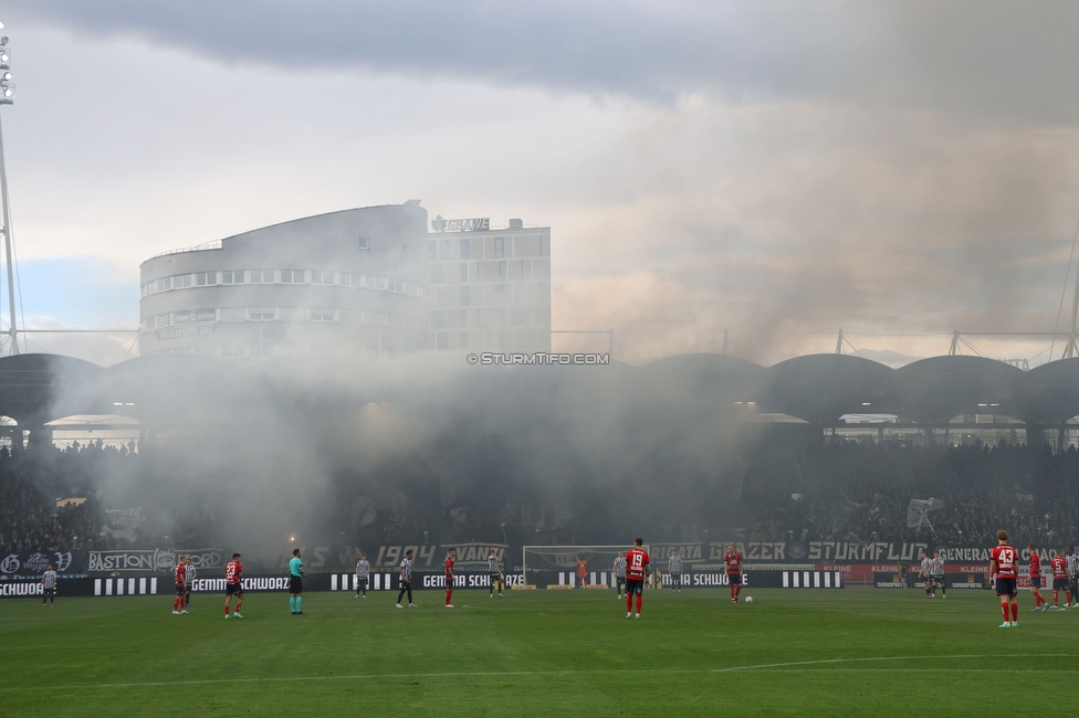 Sturm Graz - Rapid Wien
Oesterreichische Fussball Bundesliga, 23. Runde, SK Sturm Graz - SK Rapid Wien, Stadion Liebenau Graz, 02.04.2023. 

Foto zeigt Fans von Sturm
Schlüsselwörter: pyrotechnik