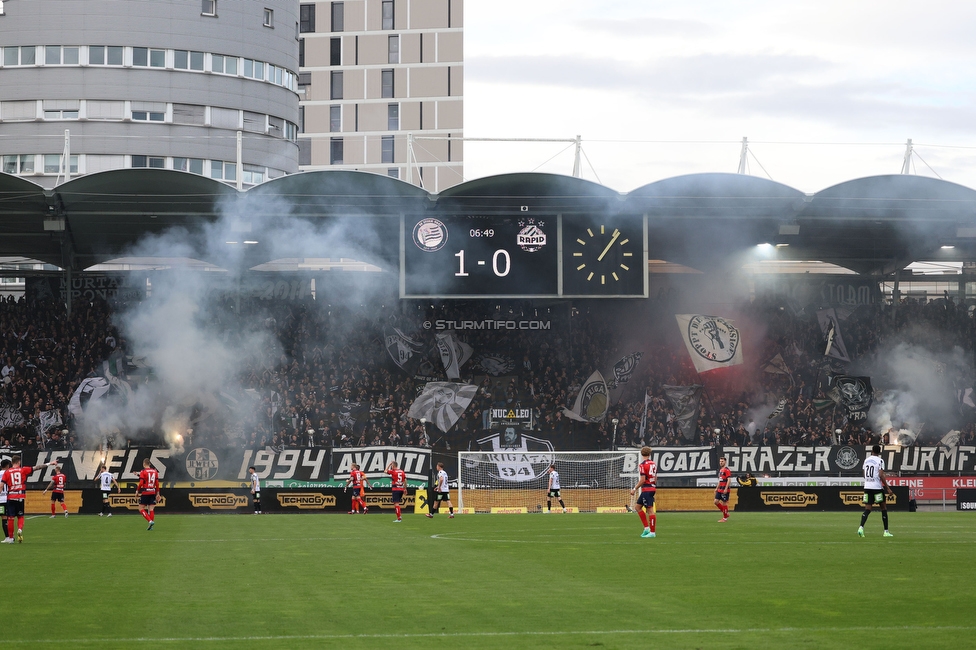 Sturm Graz - Rapid Wien
Oesterreichische Fussball Bundesliga, 23. Runde, SK Sturm Graz - SK Rapid Wien, Stadion Liebenau Graz, 02.04.2023. 

Foto zeigt Fans von Sturm
Schlüsselwörter: pyrotechnik