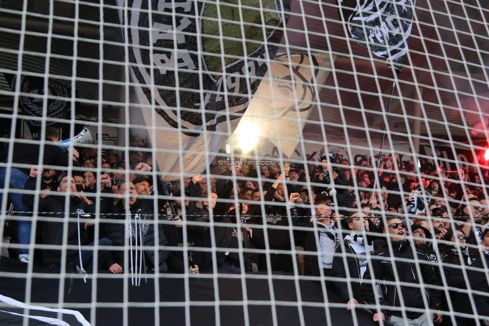 Sturm Graz - Rapid Wien
Oesterreichische Fussball Bundesliga, 23. Runde, SK Sturm Graz - SK Rapid Wien, Stadion Liebenau Graz, 02.04.2023. 

Foto zeigt Fans von Sturm
Schlüsselwörter: pyrotechnik