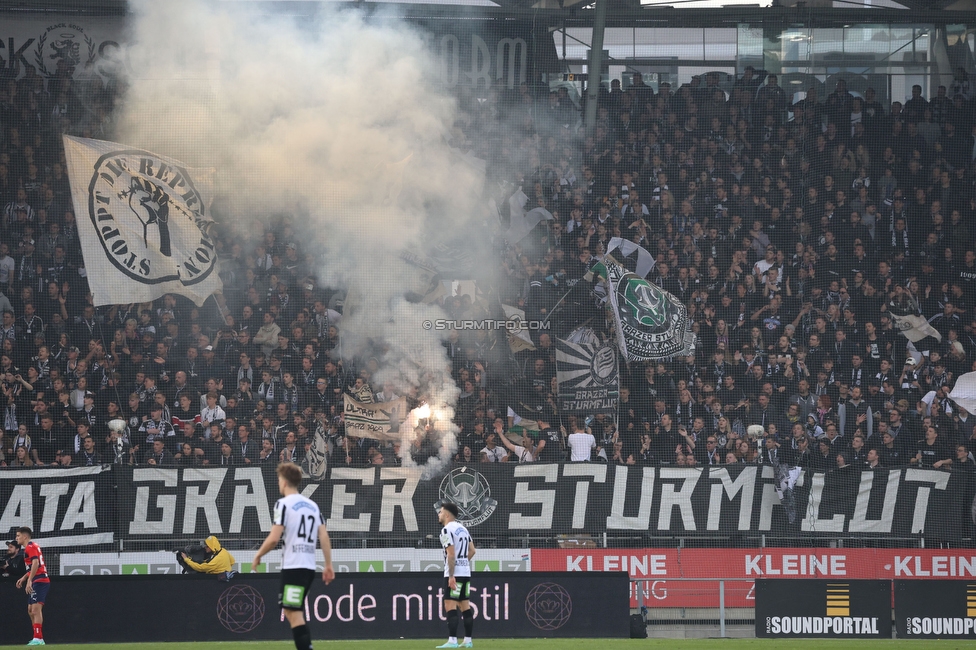 Sturm Graz - Rapid Wien
Oesterreichische Fussball Bundesliga, 23. Runde, SK Sturm Graz - SK Rapid Wien, Stadion Liebenau Graz, 02.04.2023. 

Foto zeigt Fans von Sturm
Schlüsselwörter: sturmflut pyrotechnik