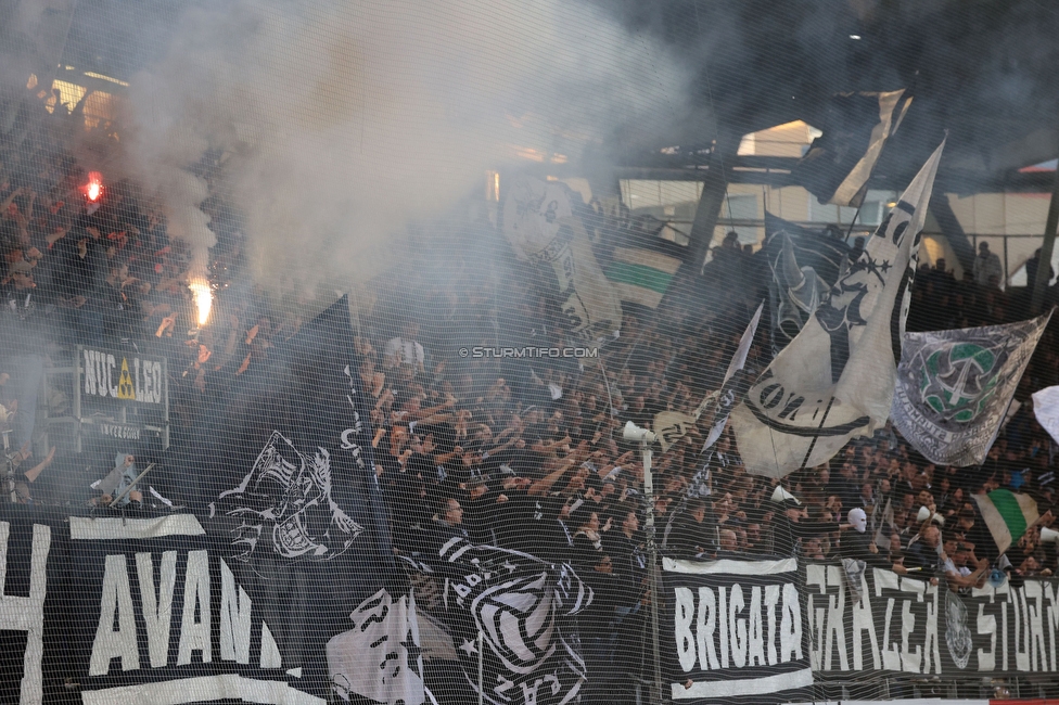 Sturm Graz - Rapid Wien
Oesterreichische Fussball Bundesliga, 23. Runde, SK Sturm Graz - SK Rapid Wien, Stadion Liebenau Graz, 02.04.2023. 

Foto zeigt Fans von Sturm
Schlüsselwörter: pyrotechnik